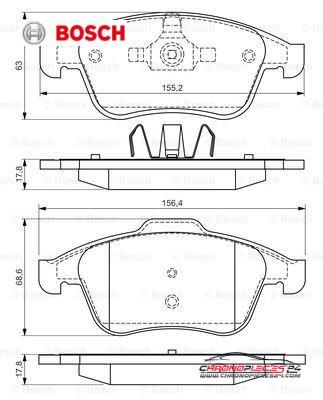 Achat de BOSCH 0 986 494 556 Kit de plaquettes de frein, frein à disque pas chères