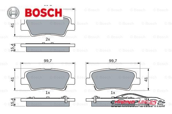 Achat de BOSCH 0 986 494 557 Kit de plaquettes de frein, frein à disque pas chères