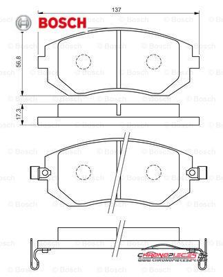 Achat de BOSCH 0 986 494 558 Kit de plaquettes de frein, frein à disque pas chères