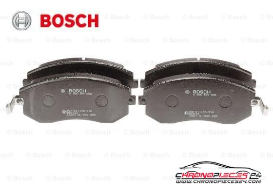 Achat de BOSCH 0 986 494 558 Kit de plaquettes de frein, frein à disque pas chères