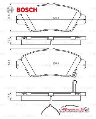 Achat de BOSCH 0 986 494 562 Kit de plaquettes de frein, frein à disque pas chères