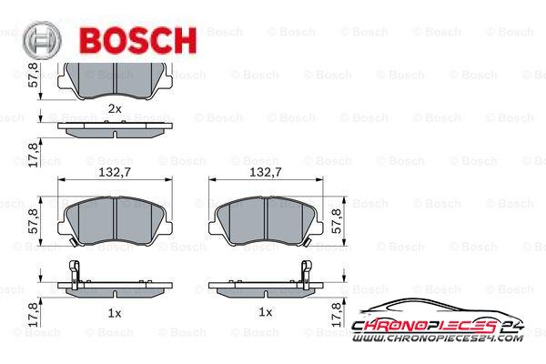 Achat de BOSCH 0 986 494 563 Kit de plaquettes de frein, frein à disque pas chères