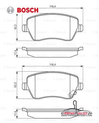 Achat de BOSCH 0 986 494 573 Kit de plaquettes de frein, frein à disque pas chères