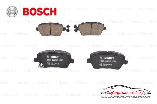 Achat de BOSCH 0 986 494 573 Kit de plaquettes de frein, frein à disque pas chères