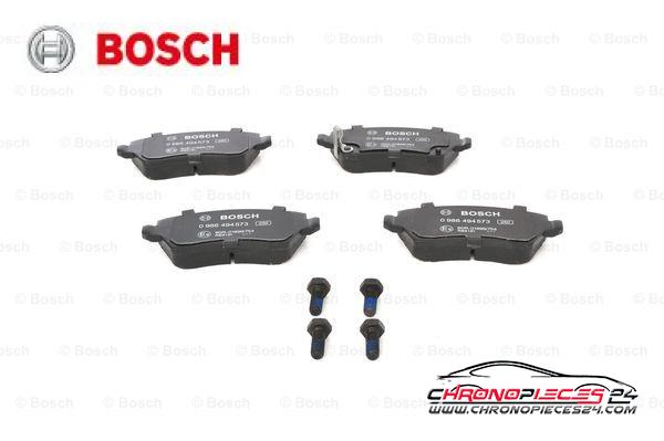 Achat de BOSCH 0 986 494 573 Kit de plaquettes de frein, frein à disque pas chères