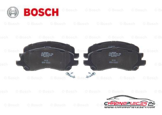 Achat de BOSCH 0 986 494 575 Kit de plaquettes de frein, frein à disque pas chères