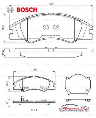 Achat de BOSCH 0 986 494 577 Kit de plaquettes de frein, frein à disque pas chères