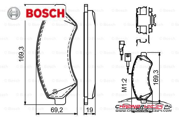 Achat de BOSCH 0 986 494 580 Kit de plaquettes de frein, frein à disque pas chères