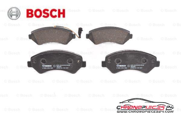 Achat de BOSCH 0 986 494 580 Kit de plaquettes de frein, frein à disque pas chères