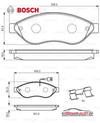 Achat de BOSCH 0 986 494 581 Kit de plaquettes de frein, frein à disque pas chères