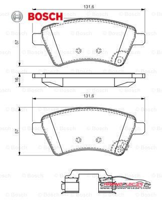 Achat de BOSCH 0 986 494 584 Kit de plaquettes de frein, frein à disque pas chères