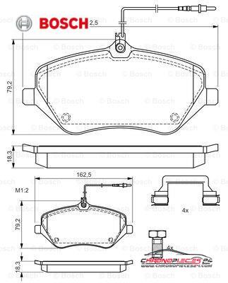 Achat de BOSCH 0 986 494 585 Kit de plaquettes de frein, frein à disque pas chères