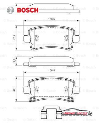 Achat de BOSCH 0 986 494 586 Kit de plaquettes de frein, frein à disque pas chères