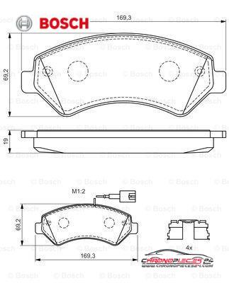 Achat de BOSCH 0 986 494 589 Kit de plaquettes de frein, frein à disque pas chères