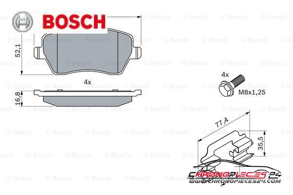 Achat de BOSCH 0 986 494 592 Kit de plaquettes de frein, frein à disque pas chères