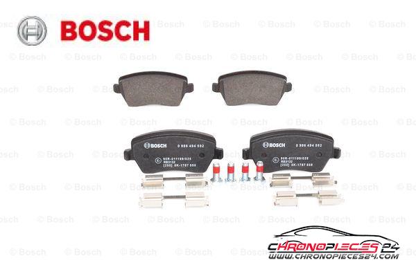 Achat de BOSCH 0 986 494 592 Kit de plaquettes de frein, frein à disque pas chères