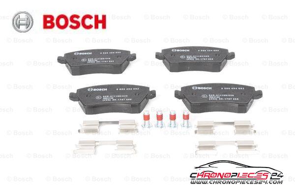 Achat de BOSCH 0 986 494 592 Kit de plaquettes de frein, frein à disque pas chères