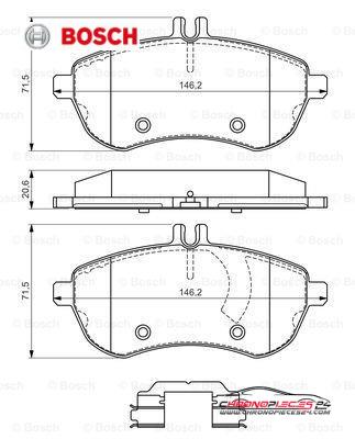 Achat de BOSCH 0 986 494 593 Kit de plaquettes de frein, frein à disque pas chères