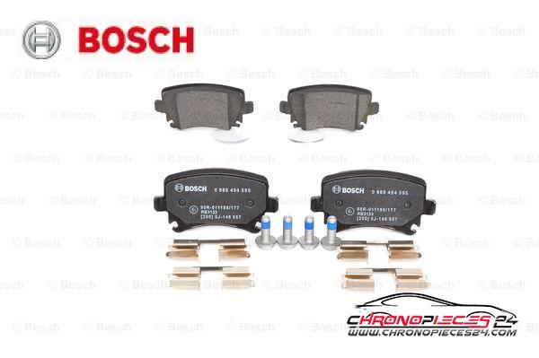 Achat de BOSCH 0 986 494 595 Kit de plaquettes de frein, frein à disque pas chères