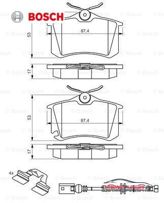 Achat de BOSCH 0 986 494 598 Kit de plaquettes de frein, frein à disque pas chères