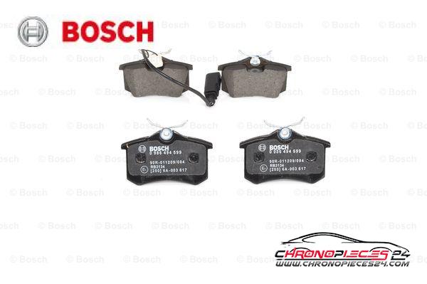 Achat de BOSCH 0 986 494 599 Kit de plaquettes de frein, frein à disque pas chères