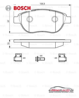 Achat de BOSCH 0 986 494 602 Kit de plaquettes de frein, frein à disque pas chères