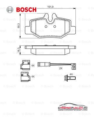 Achat de BOSCH 0 986 494 603 Kit de plaquettes de frein, frein à disque pas chères