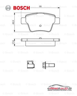 Achat de BOSCH 0 986 494 605 Kit de plaquettes de frein, frein à disque pas chères