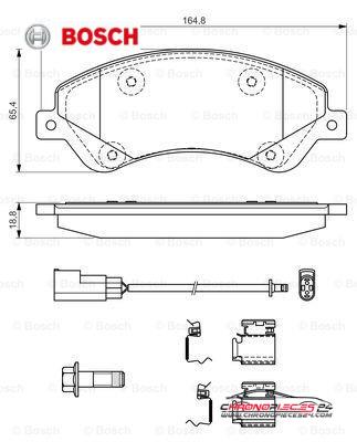 Achat de BOSCH 0 986 494 613 Kit de plaquettes de frein, frein à disque pas chères