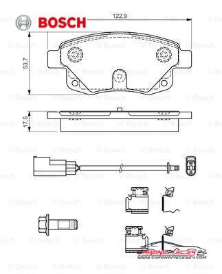 Achat de BOSCH 0 986 494 614 Kit de plaquettes de frein, frein à disque pas chères