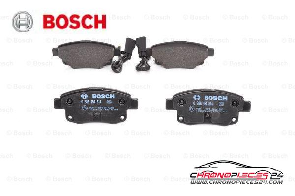 Achat de BOSCH 0 986 494 614 Kit de plaquettes de frein, frein à disque pas chères