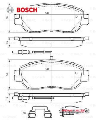 Achat de BOSCH 0 986 494 615 Kit de plaquettes de frein, frein à disque pas chères