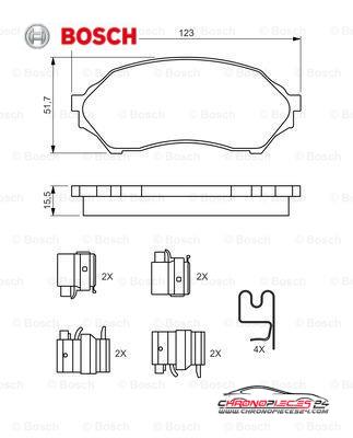 Achat de BOSCH 0 986 494 616 Kit de plaquettes de frein, frein à disque pas chères