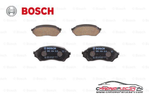 Achat de BOSCH 0 986 494 616 Kit de plaquettes de frein, frein à disque pas chères