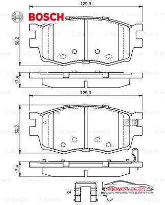 Achat de BOSCH 0 986 494 617 Kit de plaquettes de frein, frein à disque pas chères