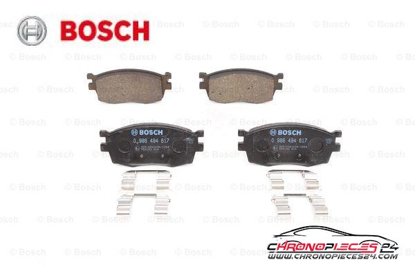 Achat de BOSCH 0 986 494 617 Kit de plaquettes de frein, frein à disque pas chères