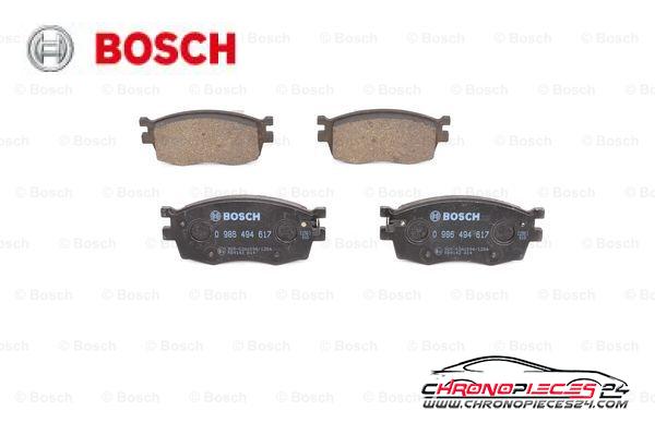 Achat de BOSCH 0 986 494 617 Kit de plaquettes de frein, frein à disque pas chères