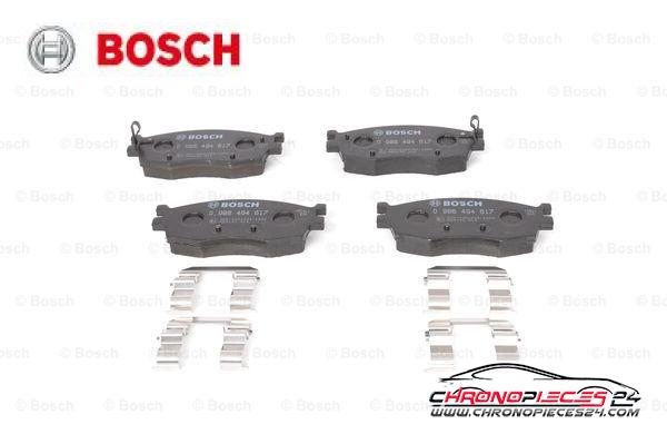 Achat de BOSCH 0 986 494 617 Kit de plaquettes de frein, frein à disque pas chères