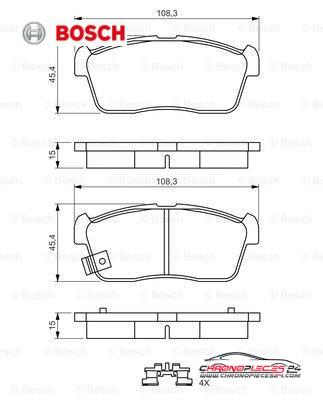 Achat de BOSCH 0 986 494 618 Kit de plaquettes de frein, frein à disque pas chères