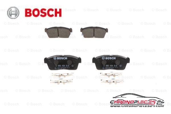 Achat de BOSCH 0 986 494 618 Kit de plaquettes de frein, frein à disque pas chères