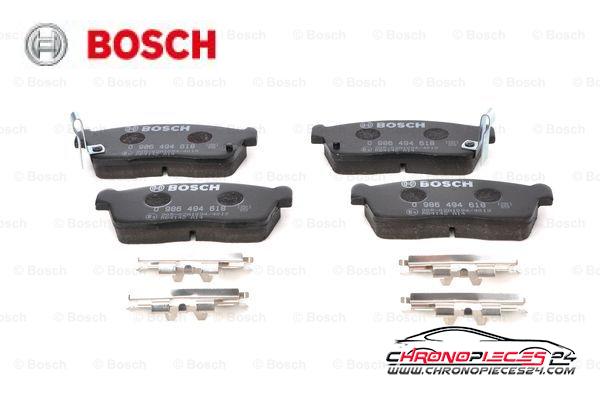 Achat de BOSCH 0 986 494 618 Kit de plaquettes de frein, frein à disque pas chères