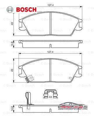 Achat de BOSCH 0 986 494 620 Kit de plaquettes de frein, frein à disque pas chères