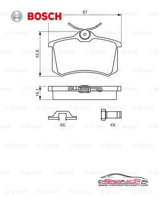 Achat de BOSCH 0 986 494 621 Kit de plaquettes de frein, frein à disque pas chères