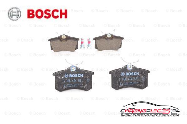 Achat de BOSCH 0 986 494 621 Kit de plaquettes de frein, frein à disque pas chères