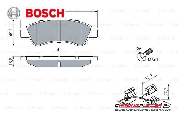 Achat de BOSCH 0 986 494 623 Kit de plaquettes de frein, frein à disque pas chères