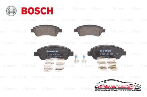 Achat de BOSCH 0 986 494 623 Kit de plaquettes de frein, frein à disque pas chères