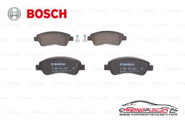 Achat de BOSCH 0 986 494 623 Kit de plaquettes de frein, frein à disque pas chères