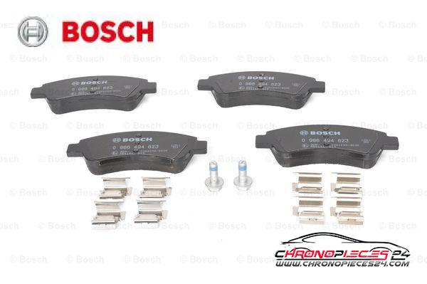 Achat de BOSCH 0 986 494 623 Kit de plaquettes de frein, frein à disque pas chères