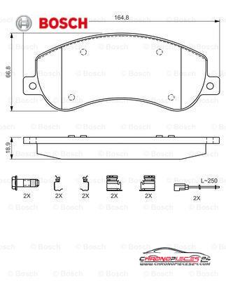 Achat de BOSCH 0 986 494 624 Kit de plaquettes de frein, frein à disque pas chères