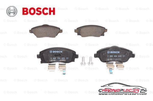 Achat de BOSCH 0 986 494 625 Kit de plaquettes de frein, frein à disque pas chères